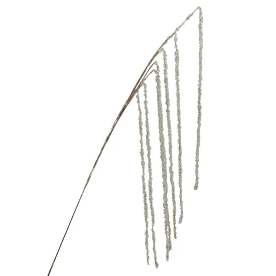 Northlight Artificial Beaded Weeping Twig Christmas Spray - 25" - Cream Ivory {1}