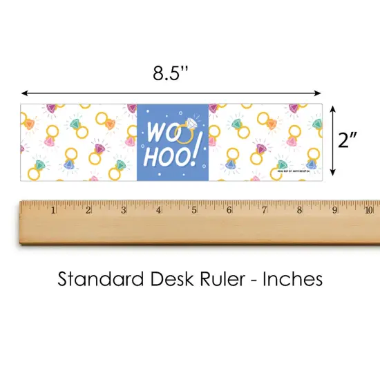 Big Dot of Happiness Just Engaged - Colorful - Engagement Party Water Bottle Sticker Labels - Set of 20 {6}