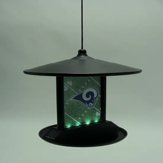 Los Angeles Rams Logo Solar Powered Hanging Birdfeeder {3}