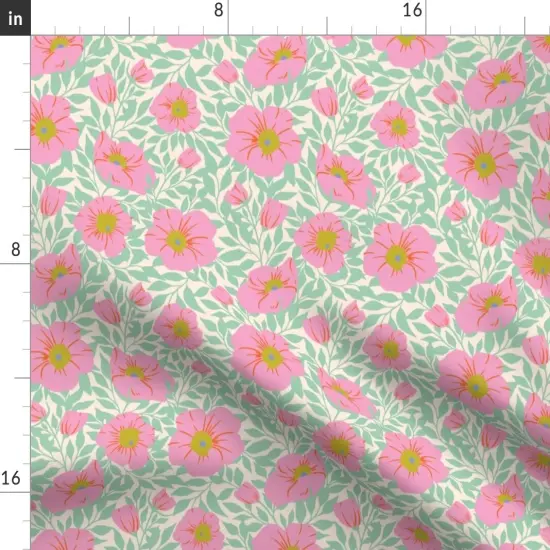 Various Fabrics by the Yard or Fat Quarter Modern Floral Botanical Leaves Green Bold Spring Springtime Bloom Feminine Custom Printed Fabric by Spoonflower {2}