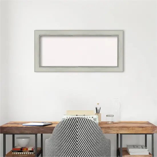 Flair Framed Corkboard, White Cork Silver Patina {5}