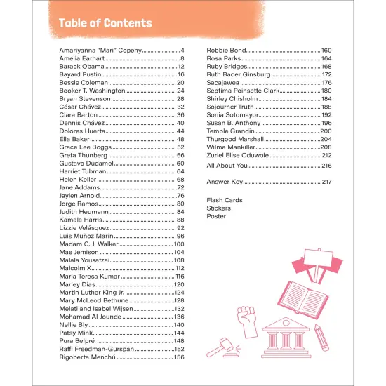 Amazing People: Activists and Advocates Activity Book, 2nd Grade Workbook With Biographies, Learning Activities, Stickers, Flash Cards, Poster, and More for Kids Ages 7 and Up {3}