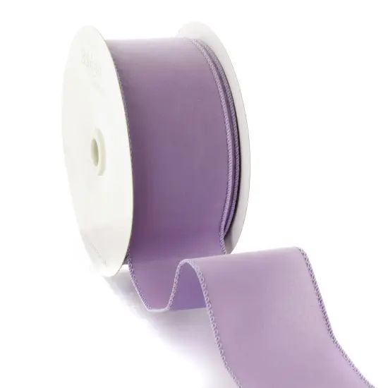 2.5" Wired Suede Velvet Ribbon Dusty Lilac {2}