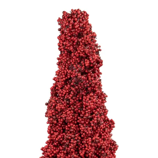 Allstate Artificial Berry Cone Potted Christmas Topiary - 50" - Red {7}