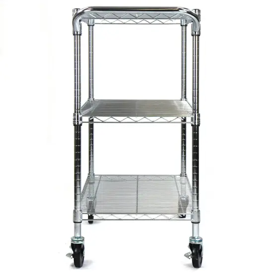 Oceanstar 3 Tier Heavy Duty All-Purpose Utility Cart Silver {4}