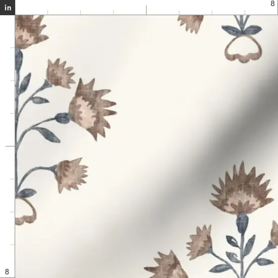 Various Fabrics by the Yard or Fat Quarter Modern Floral Traditional Stem Wildflower Custom Printed Fabric by Spoonflower {4}