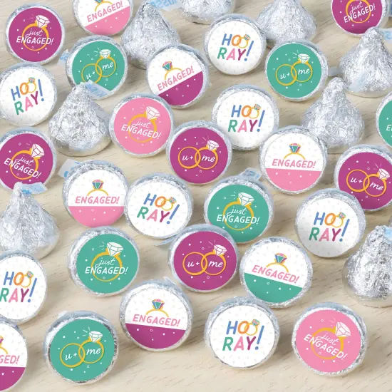 Big Dot of Happiness Just Engaged - Colorful - Engagement Party Small Round Candy Stickers - Party Favor Labels - 324 Count {1}