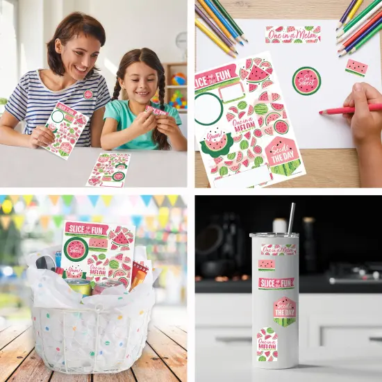 Big Dot of Happiness Sweet Watermelon - Fruit Party Favor Sticker Set - 12 Sheets - 120 Stickers {6}