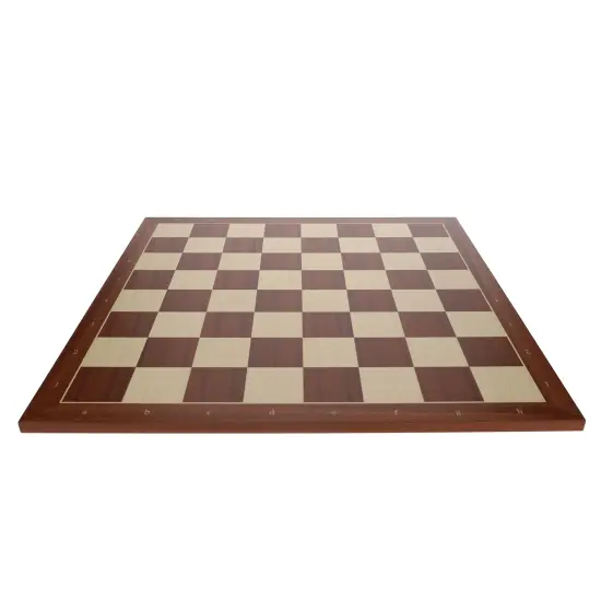 WE Games Mahogany Stained Wooden Chess Board, Algebraic Notation, 21.25 in. {3}