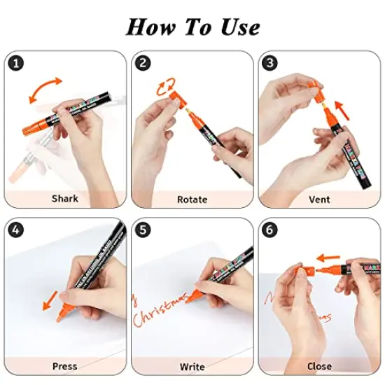 12 Colors Paint Pen Paint Markers, Oil-Based Waterproof Marker Pens, Permanent Fabric Paint Quick Dry Marker for Metal, Egg, Tire, Rock, Wood, Canvas, Plastic, Glass, Engineer, DIY Craft {5}