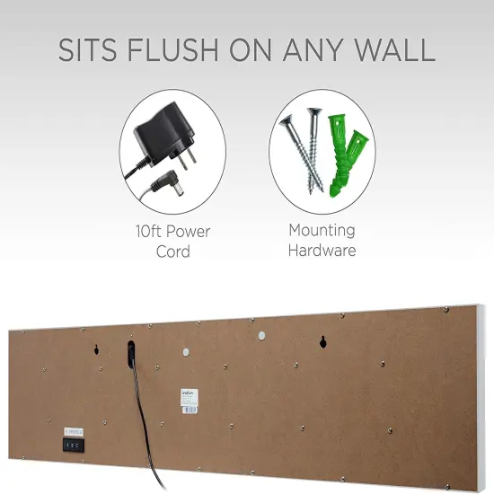 Ivation Huge 36 Inch Large Big Oversized Digital LED Wall Clock White {4}