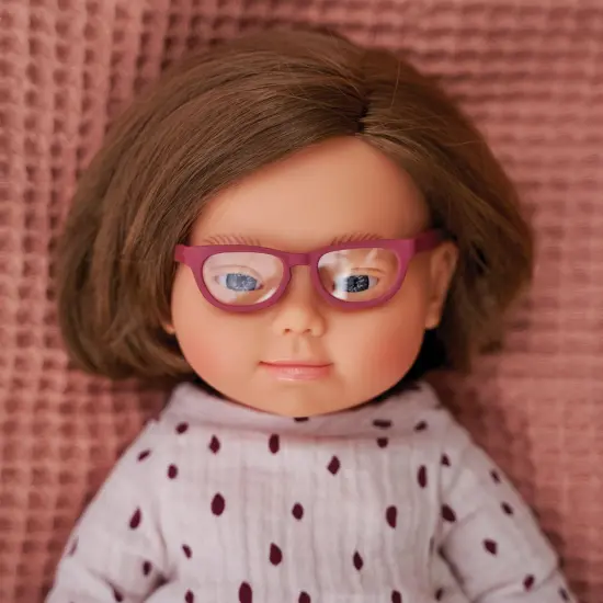 Miniland Dolls with Special Needs 15" - Girl with Down Syndrome and Glasses {3}