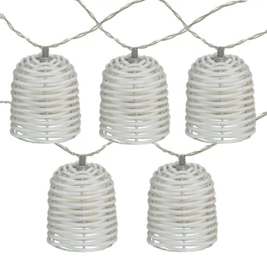 Avon Battery Operated LED Lantern Patio Lights - 5.75' White Wire - 10ct {1}