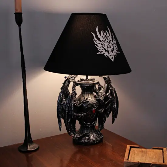 Gothic Guardians of Light Medieval Dragons Table Lamp {6}