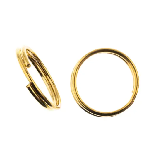 John Bead Split Ring 10mm 100/Pkg-Gold {2}