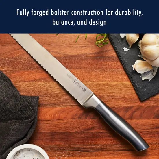 Henckels Graphite 13-pc Knife Set with Block, Kitchen Knife Sharpener, Chef Knife, Steak Knife, Black, Stainless Steel {6}