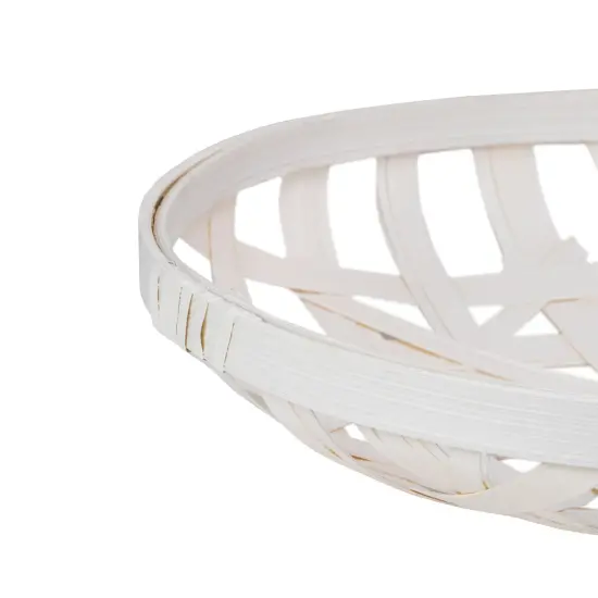 Northlight Round Lattice Tobacco Baskets - Snow White - Set of 3 {5}