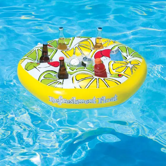 Pool Central Inflatable Lemon and Lime Swimming Pool Refreshment Float - 29&rdquo; Green {5}