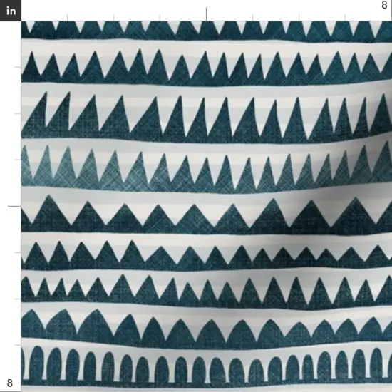 Various Fabrics by the Yard or Fat Quarter Abstract Shapes Monochromatic Blue Geometric Armadillo Stripes Custom Printed Fabric by Spoonflower {4}