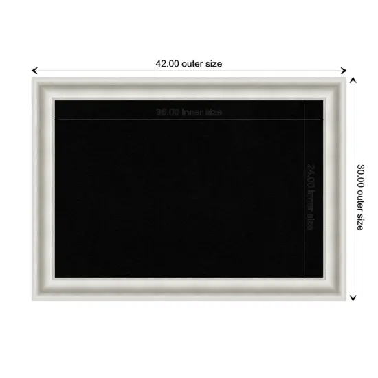 Parlor Framed Corkboard, Black Cork Parlor White {3}