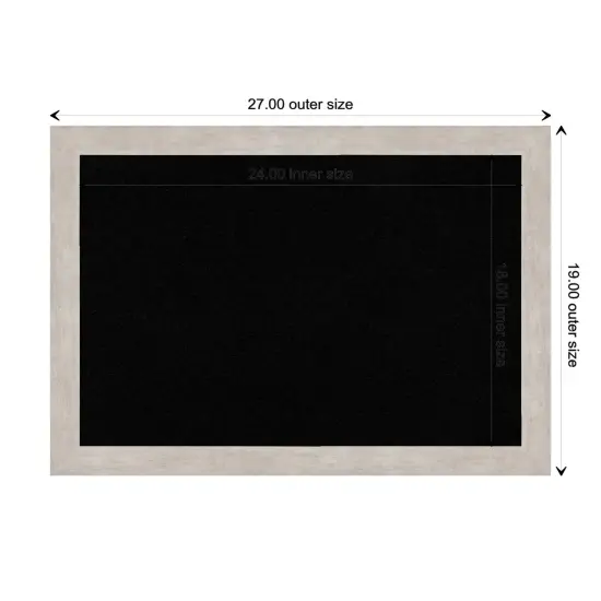 Marred Wood Framed Corkboard, Black Cork Marred Silver {3}