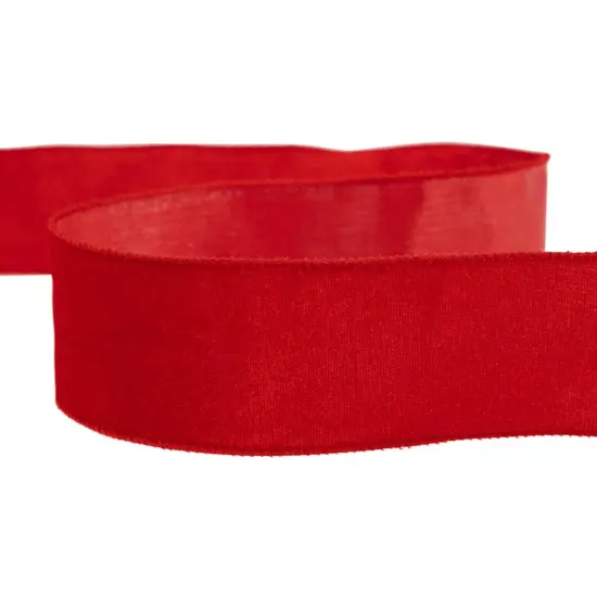 Northlight Solid Red Wired Craft Christmas Ribbon 2.5" x 10 Yards {6}