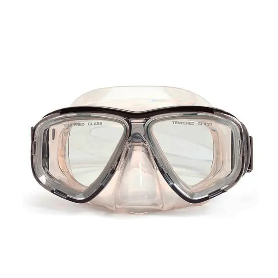 Swim Central 6.25" Malibu Black and Clear Pro Mask Swimming Pool Accessory for Adults {1}