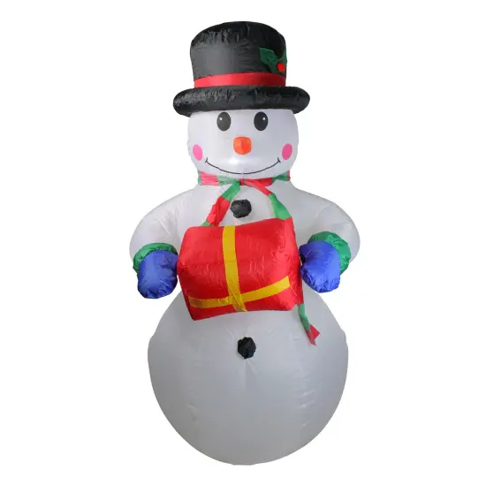 Northlight Lighted Inflatable Snowman Outdoor Christmas Decoration - 5' - White Lights {1}