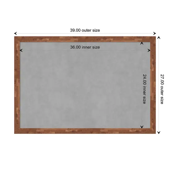 Fresco Wood Framed Magnetic Board Fresco Light Pecan {1}