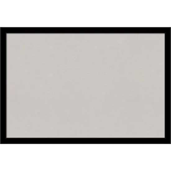 Jet Black Framed Corkboard, Grey Cork {1}
