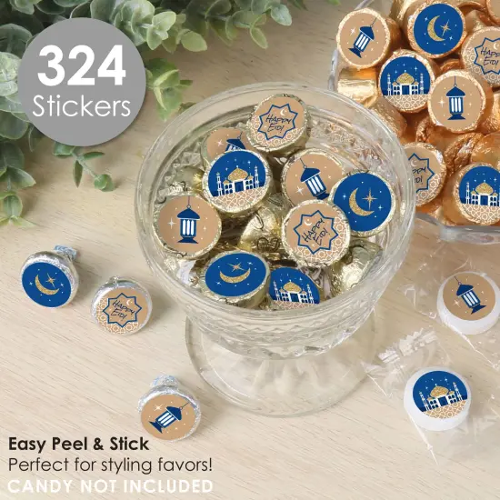 Big Dot of Happiness Eid Mubarak - Happy Eid Party Small Round Candy Stickers - Ramadan Party Favor Labels - 324 Count {3}