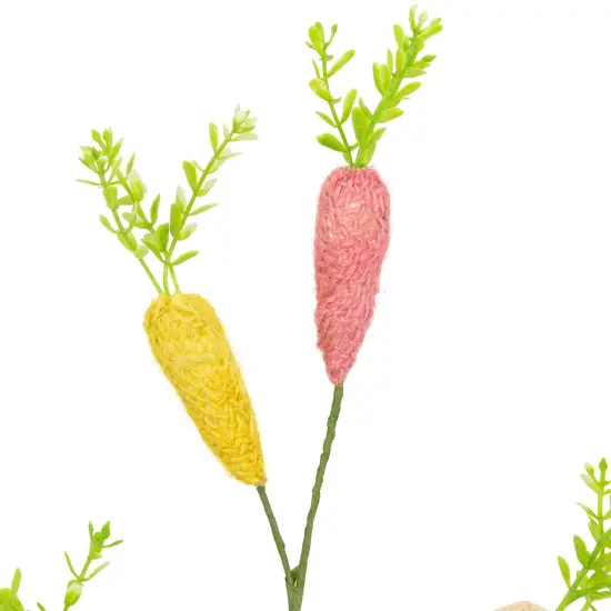 Northlight Knitted Carrots Easter Spray - 23.75" - Multicolor {7}