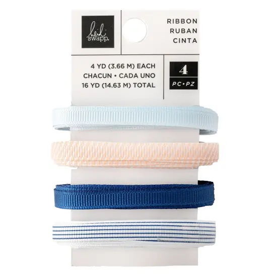 Heidi Swapp Set Sail Ribbon 4/Pkg-4 Yards Each {1}