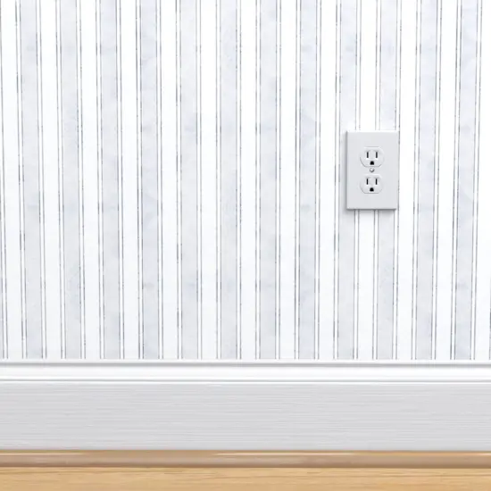 Pre-Pasted Wallpaper 2FT Wide Faded Stripes Neutral Coastal Boho Geometric Linear Monochrome Soft Gray Rustic Vintage Custom Pre-pasted Wallpaper by Spoonflower {4}