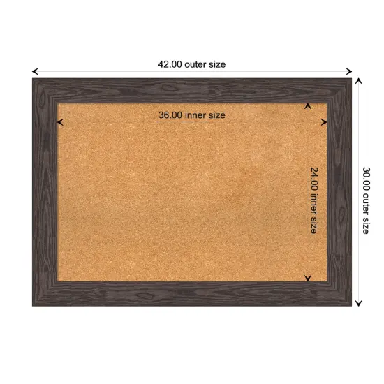 Bridge Wood Framed Corkboard, Natural Cork Bridge Black {3}