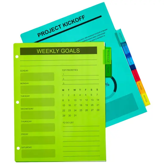 Avery Dividers for 3 Ring Binders, 8-Tab Binder Dividers, Plastic Binder Dividers, Insertable Big Tab, Multicolor, 3 Sets (71901) {2}