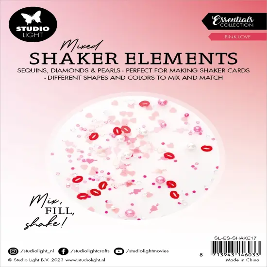 Studio Light Essential Shaker Elements 6/Pkg-Nr. 17, Pink Love {3}