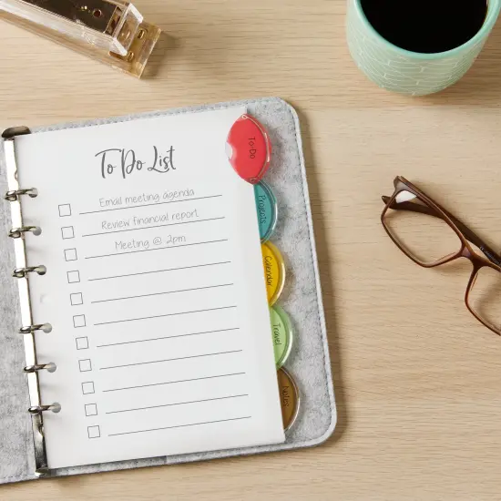 Avery Insertable Style Edge Plastic Mini Dividers for 3 Ring Binders, 5.5" x 8.5", 5-Tab Sets, Multicolor, 4 Sets (21118) {6}