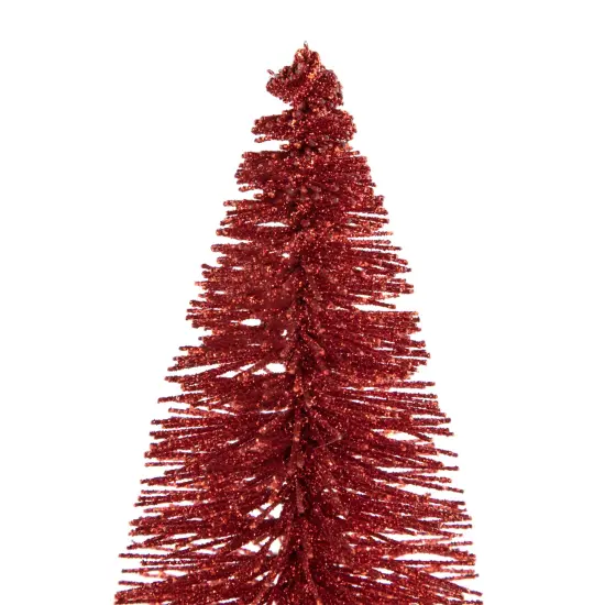 Northlight Glittered Sisal Christmas Tree - 15.5" - Red and White {6}