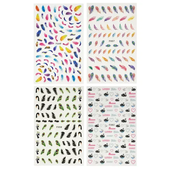 Wrapables 4 Sheets Nail Stickers Nail Art Set {2}