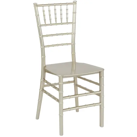 Emma and Oliver Resin Stacking Dining Chiavari Chair Champagne {1}