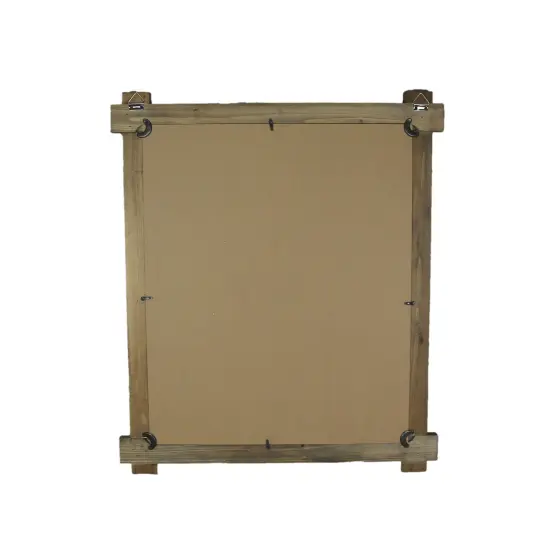 26 Inch Black Bears Wood And Metal Wall Mirror Decorative Forest Bathroom Decor {4}