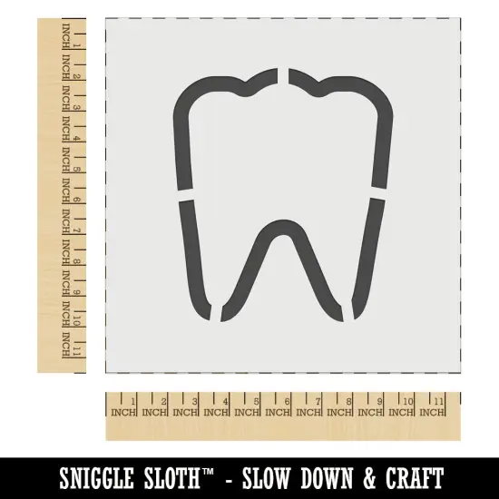 Tooth Outline Wall Cookie DIY Craft Reusable Stencil {1}