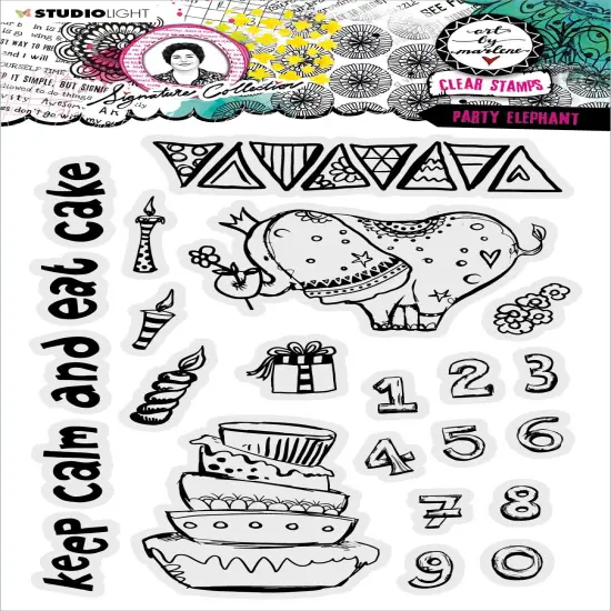 Art By Marlene Signature Collection Stamp-Nr. 507, Party Elephant {1}