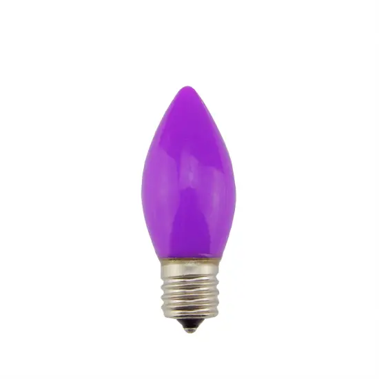Sienna Opaque C9 LED Christmas Replacement Bulbs - Purple - Pack of 4 {1}
