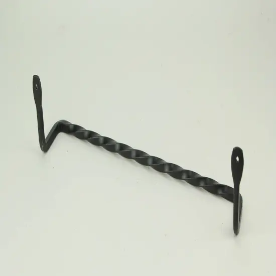 Hand Forged Wrought Iron Wall Mounted Towel Holder Primitive Decor 17 inch {3}