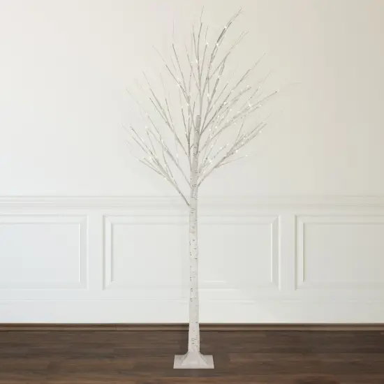 Northlight 6' LED Lighted White Christmas Twig Tree - Warm White Lights {3}