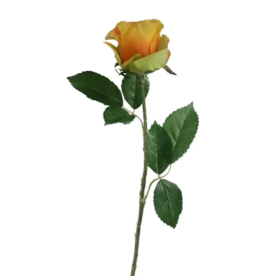 Allstate Two-Tone Rose Artificial Floral Spray - 21.5" - Yellow and Orange {1}