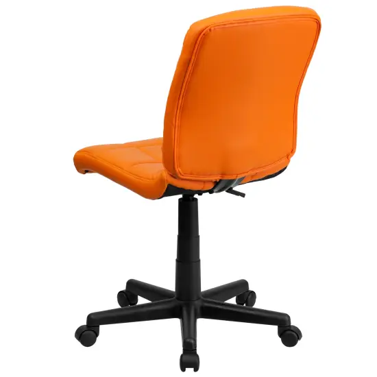 Emma and Oliver Mid-Back Quilted Vinyl Swivel Task Office Chair Orange {4}