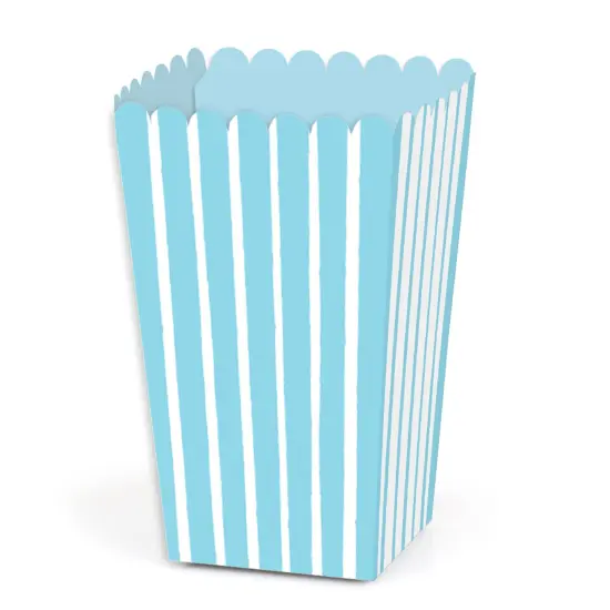 Big Dot of Happiness Blue Stripes - Simple Party Favor Popcorn Treat Boxes - Set of 12 {1}